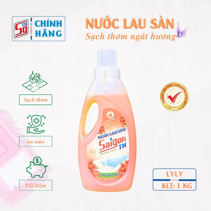 Nước lau sàn Saigon TH 1kg hương hoa Lyly thumbnail 2