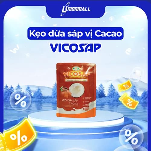 Kẹo Dừa Sáp Vicosap Vị Cacao [Túi 100g] thumbnail 1