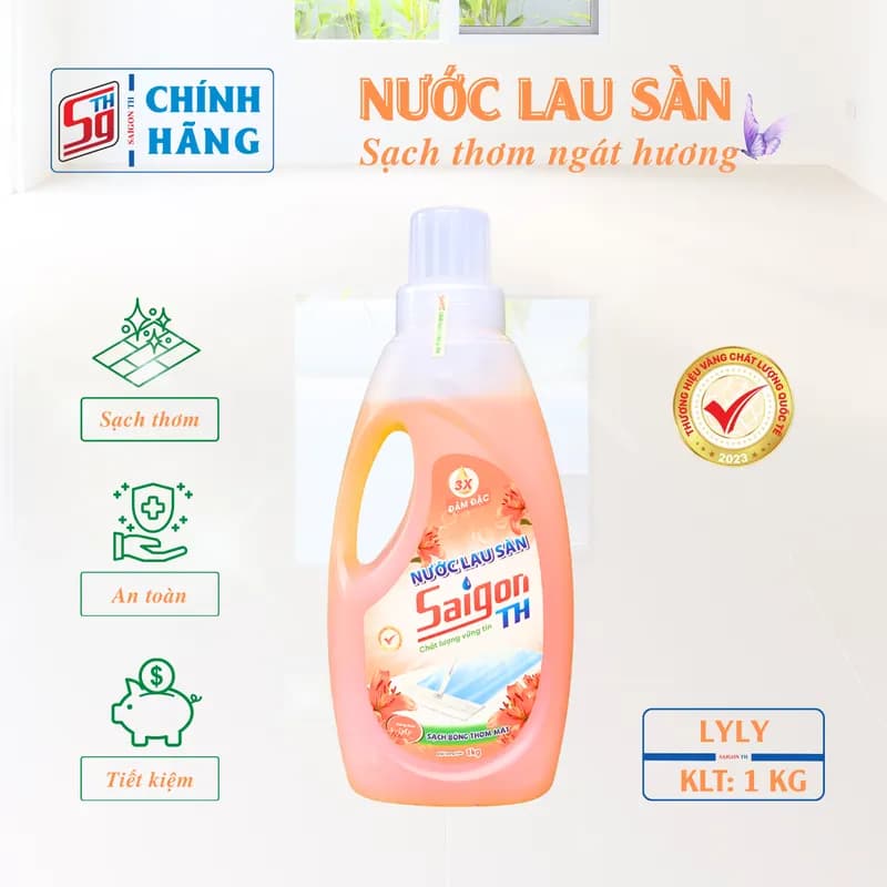 Nước lau sàn Saigon TH 1kg hương hoa Lyly thumbnail 3