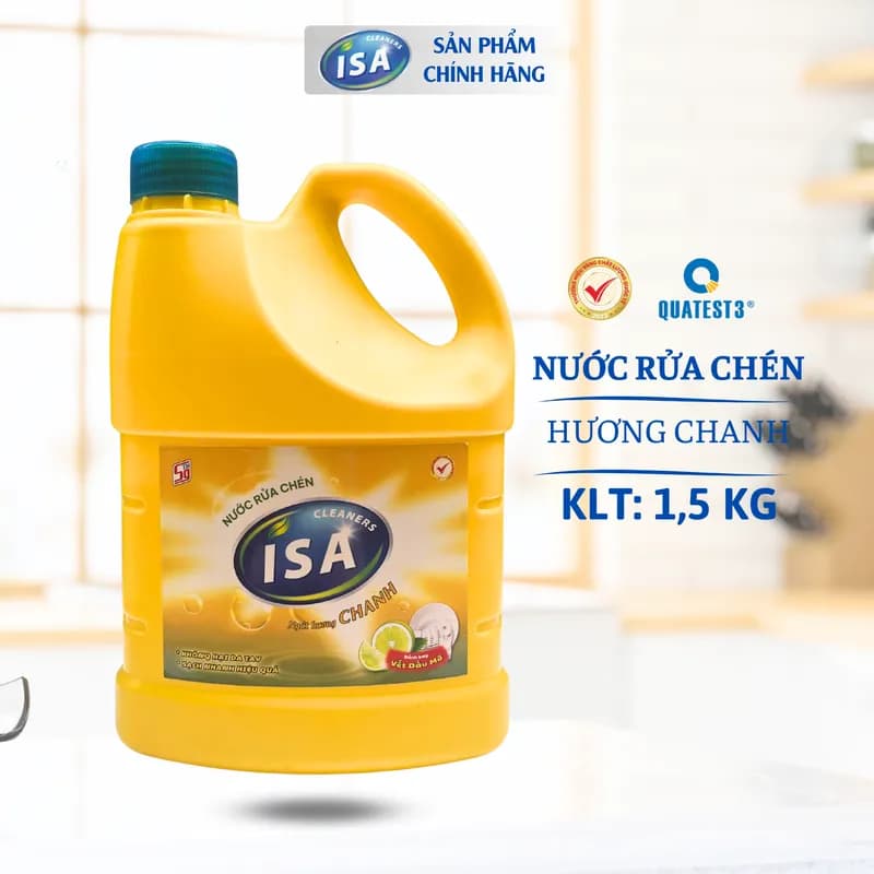 Nước rửa chén ISA 1,5kg Chanh thumbnail 4