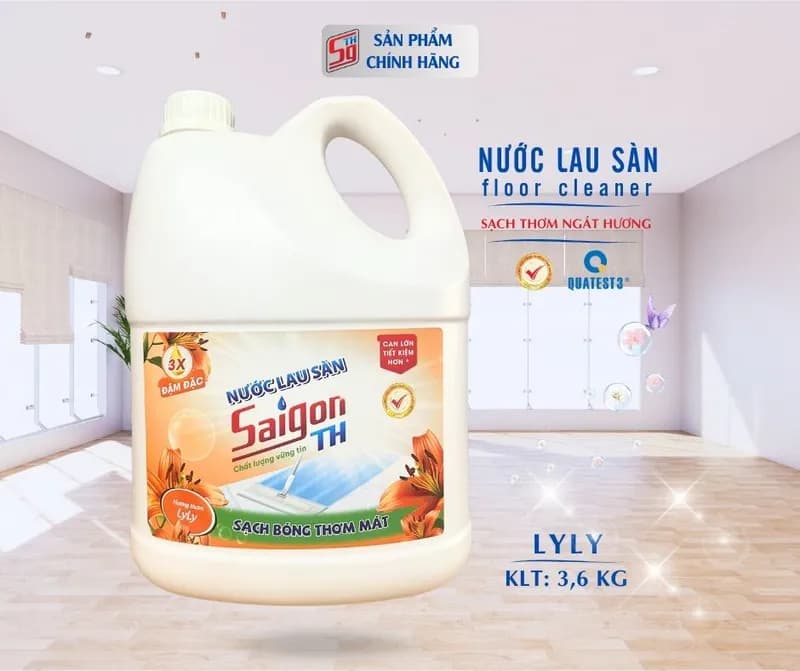 Nước lau sàn Saigon TH 3,6kg hương hoa Lyly thumbnail 2