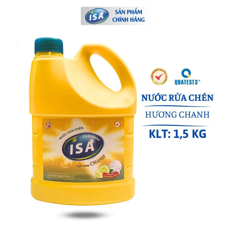 Nước rửa chén ISA 1,5kg Chanh thumbnail 2