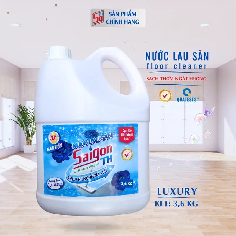 Nước lau sàn Saigon TH 3.6kg hương hoa Luxury thumbnail 3