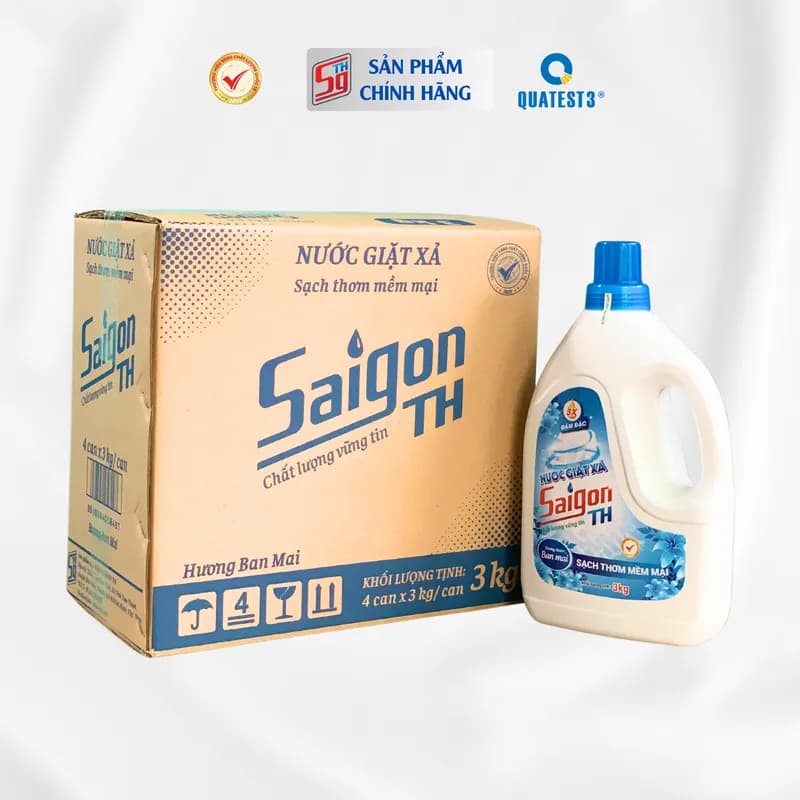 Nước giặt xả Saigon TH 3kg hương thơm Ban Mai thumbnail 4