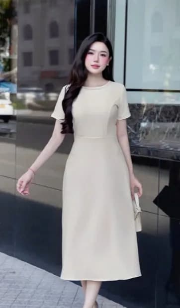 Đầm Cổ Thuyền Kết Ngọc Thiết Kế Minh Anh - 391124, Đầm chữ A sang chảnh, cổ thuyền đính ngọc thumbnail 4