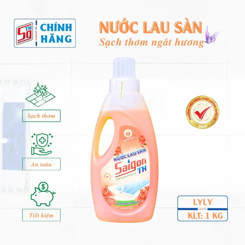 Nước lau sàn Saigon TH 1kg hương hoa Lyly thumbnail 6