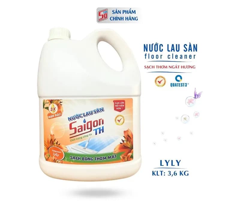 Nước lau sàn Saigon TH 3,6kg hương hoa Lyly thumbnail 5