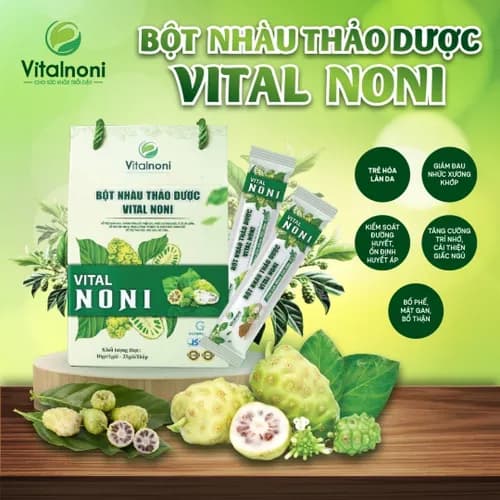 Bột Nhàu Thảo Dược Vitalnoni Hộp 25 gói thumbnail 2