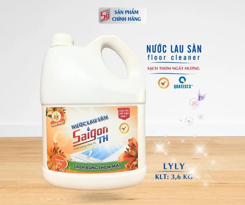 Nước lau sàn Saigon TH 3,6kg hương hoa Lyly thumbnail 3