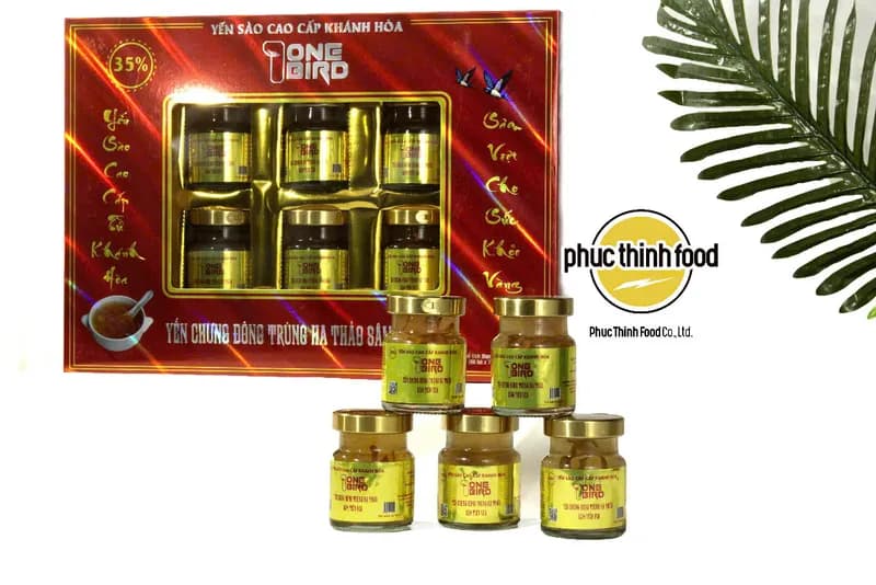 Yến chưng đông Trùng ha thảo sâm tiến vua loại không khay thumbnail 2