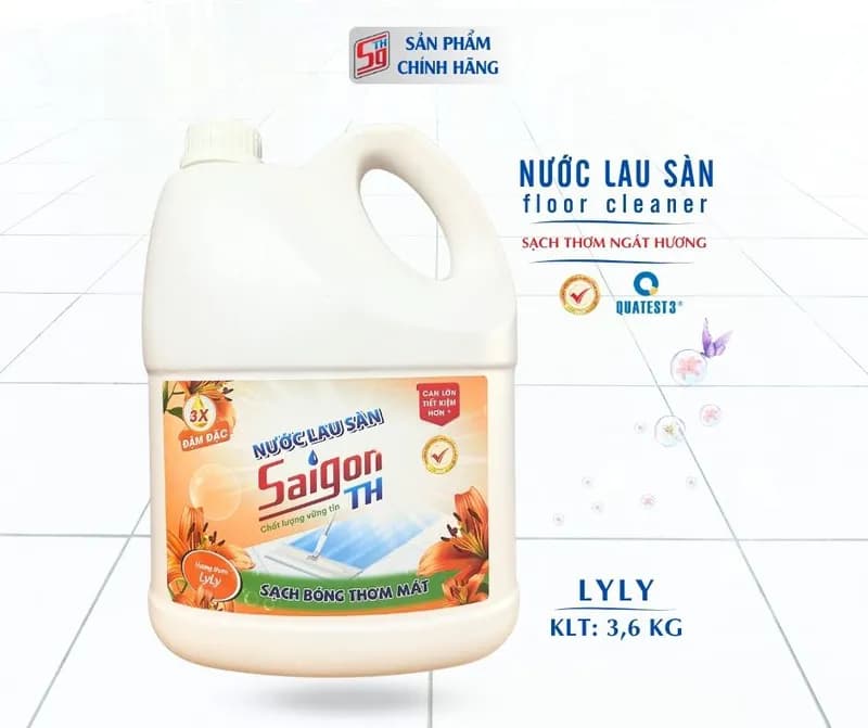 Nước lau sàn Saigon TH 3,6kg hương hoa Lyly thumbnail 6