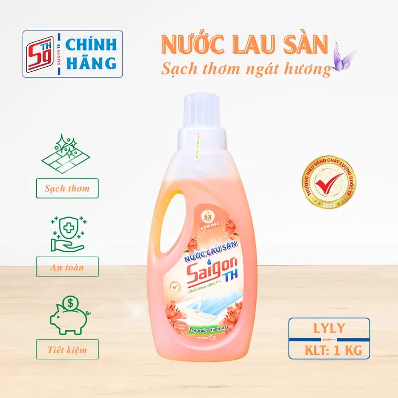 Nước lau sàn Saigon TH 1kg hương hoa Lyly thumbnail 5