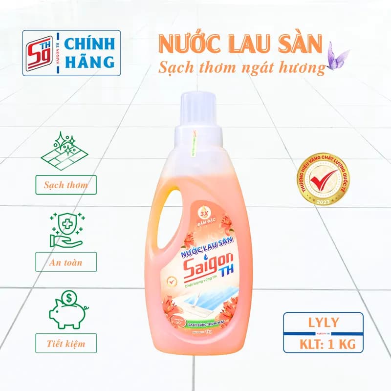 Nước lau sàn Saigon TH 1kg hương hoa Lyly thumbnail 4