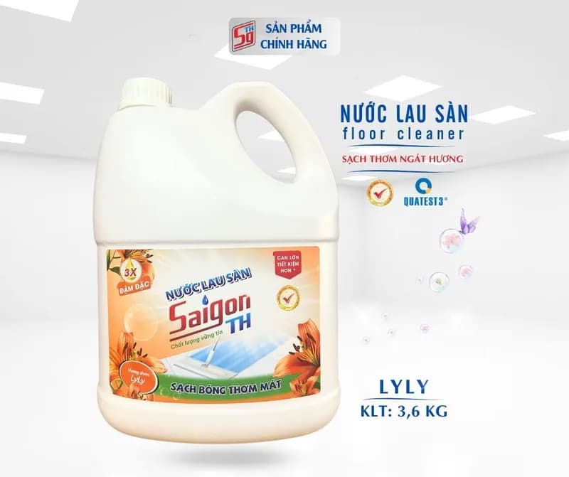 Nước lau sàn Saigon TH 3,6kg hương hoa Lyly thumbnail 4