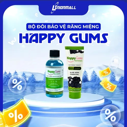 Bộ Đôi Kem Đánh Răng và Nước Súc Miệng Happy Gums: Giải Pháp Chuyên Sâu Cho Sức Khỏe Nướu