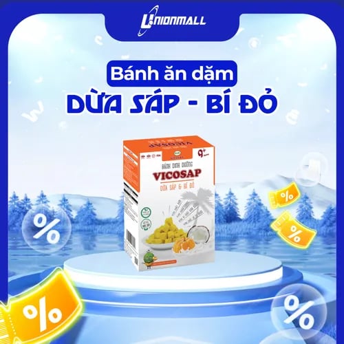 [CHO BÉ] Bánh Vicosap - Dừa Sáp & Bí đỏ [18g]