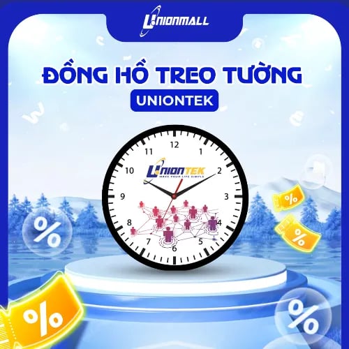 Đồng hồ treo tường uniontek 30cm
