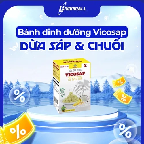 [CHO BÉ] Bánh Vicosap - Dừa Sáp & Chuối [18g] - Ảnh 1