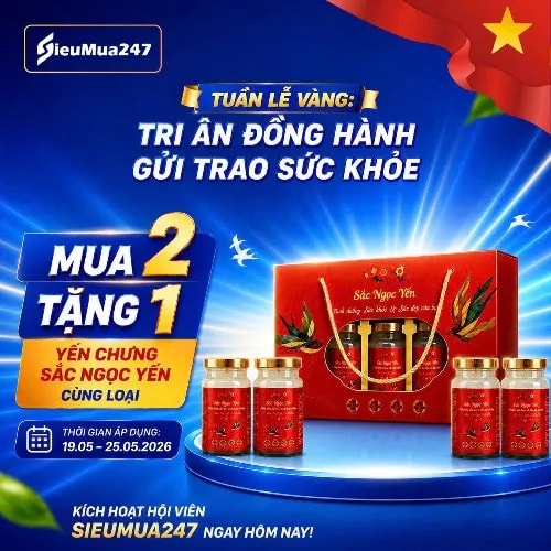 Combo 2 tặng 1 (Sắc ngọc yến lốc 5 chai 140ml) - Ảnh 1