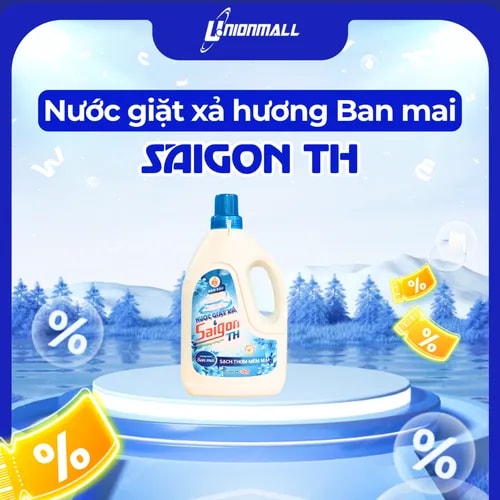 Nước giặt xả Saigon TH 3kg hương thơm Ban Mai - Ảnh 1