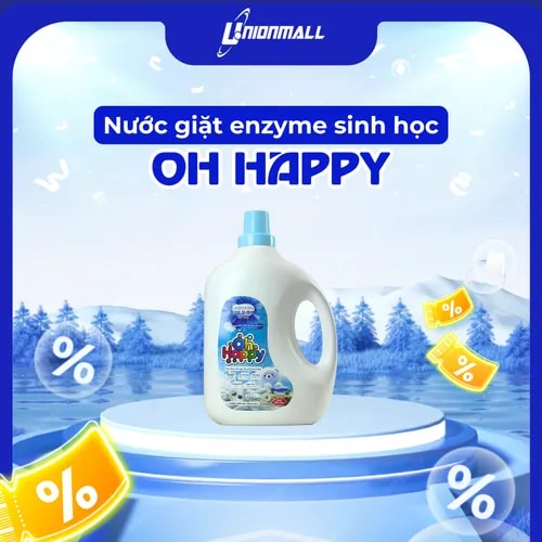 Nước giặt OH HAPPY 2in1 Enzyme Sinh Học Luxury 3,6kg - Ảnh 1
